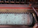 a machine that has a large piece of metal inside of it