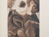 illustration of a painting of a man and a woman sitting on a bench