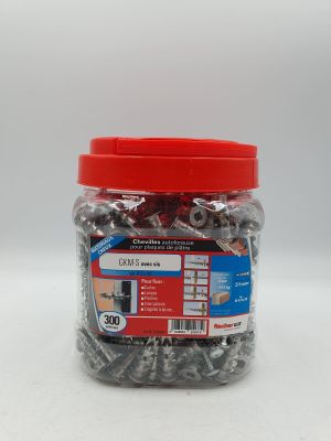 FISCHER - 300 Chevilles autoforeuses GKM-S - 4.5x35mm avec v…