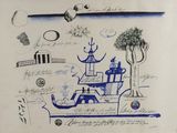 une image représentant un dessin de bateau sur lequel figurent de nombreux textes