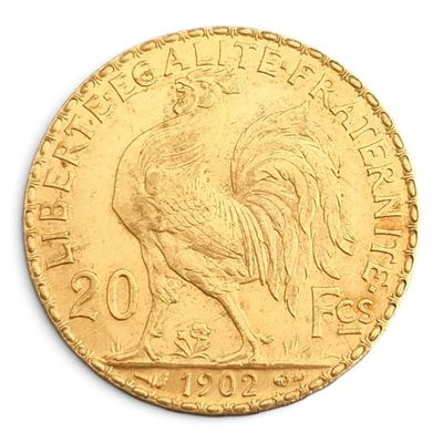 une image représentant une pièce d'or sur laquelle figure un coq