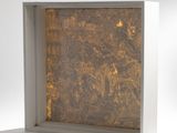 a picture of a box with a painting inside of it