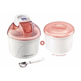 machine à glaces Lagrano avec cuillère à glace et cuillère à glace