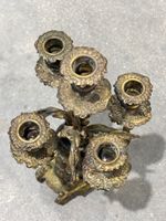Candélabre XVIIIe siècle en bronze patiné doré à 5 lumières. (photo 2)