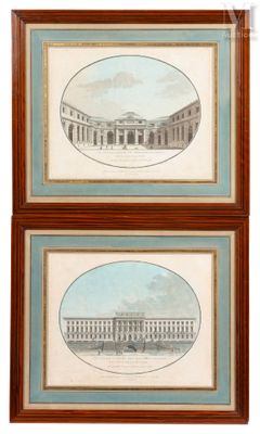 Paire de gravures l'hôtel des Monnaies