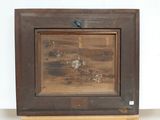 a picture of a picture of a wooden frame on a shelf