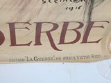 a newspaper with a drawing of a woman holding a glass of wine