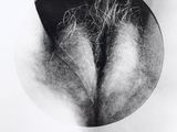 an image of a black and white photo of a woman ' s butt