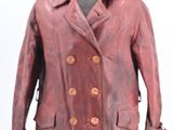 an image of a red leather coat on a mannequin