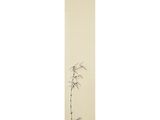 an oriental painting of a bamboo tree on a white background