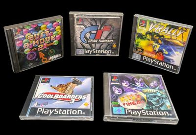 Sony - PlayStation - Lot de 5 jeux : Bust A-Move 2, Gran Tourismo, V-R - Photo 1