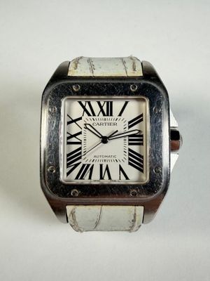 CARTIER Santos 100 Réf. 2656 Montre en acier à boitier recta…