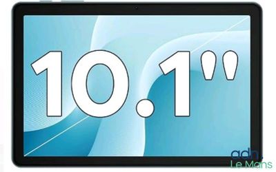 a close up of a tablet computer with a 10 1 inch screen