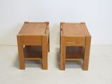 pair of mid - century danish modern side tables
