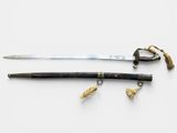 an image of a sword and a knife on a white surface