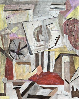 an image of a painting of various objects on a table