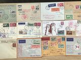 many different types of stamps on this piece of paper