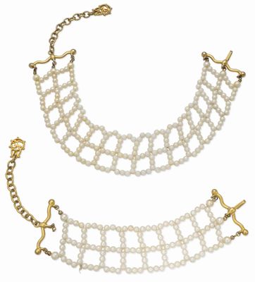 Karl Lagerfeld Vintage Choker ET Bracelet DE Perles Fantaisi…