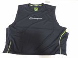 the tank top is black and has a neon green logo on it