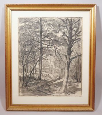 École du XXe siècle Chemin en sous-bois