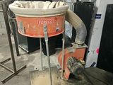 a machine that is sitting inside of a building