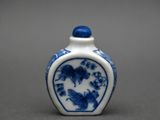 flacon à tabac en porcelaine chinoise bleue et blanche