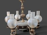 une image d'un lustre en verre et en métal