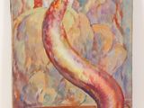 an image of a painting of a snake on a wall