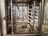 an open oven that has some food inside of it