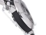 a close up of a wrist watch with a black strap