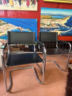 PAIRE DE FAUTEUILS cantilevr style mart STAM ET MARCEL BREUE…