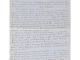 une lettre écrite à l'encre noire sur une feuille de papier
