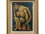 une image d'un tableau représentant une femme assise sur une chaise