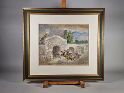 Rudolf LANG (1904-1991) Promenade à cheval, 1982.