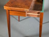 an image of a wooden desk with a drawer on top of it