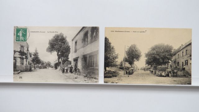 Fursac : Lot de 2cpa de Chabannes :La Grande Rue. B.E. + Route de...