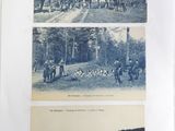 une vieille photo sur laquelle figurent plusieurs personnes et animaux