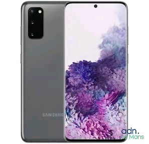 Le Samsung Galaxy S20 est présenté avec un motif de fleurs violettes au dos.