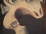 a painting of a man with glasses and a mustache