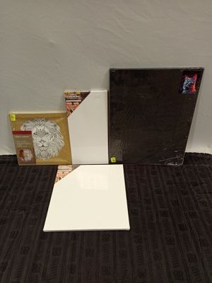 Lot de 40 toiles blanches - différentes tailles