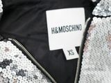 a close up of a jacket with sequins on it