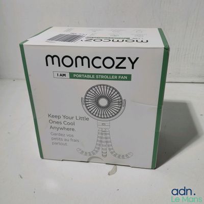 a box with a fan inside of it sitting on a table