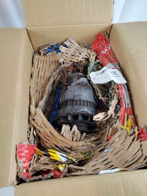 a box with a bunch of items inside of it