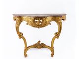 une image d'une table avec un plateau en marbre sur un fond blanc