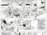 a black and white page of a comic strip with a cartoon character