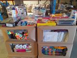 many boxes of craft supplies on a carton in the store