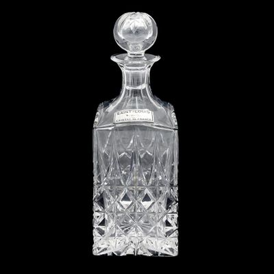 SAINT LOUIS Carafe à whisky en cristal taillé, avec son bouc…