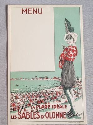 un menu pour un restaurant idéal aux Sables-d'Olonne