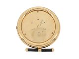 an image of a close up of a gold watch on a stand