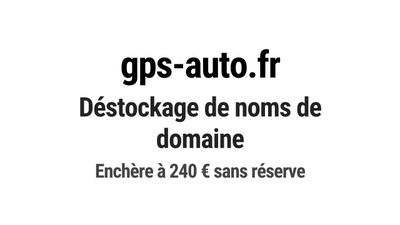 Nom de domaine gps-auto.fr. Catégorie: Automobile.